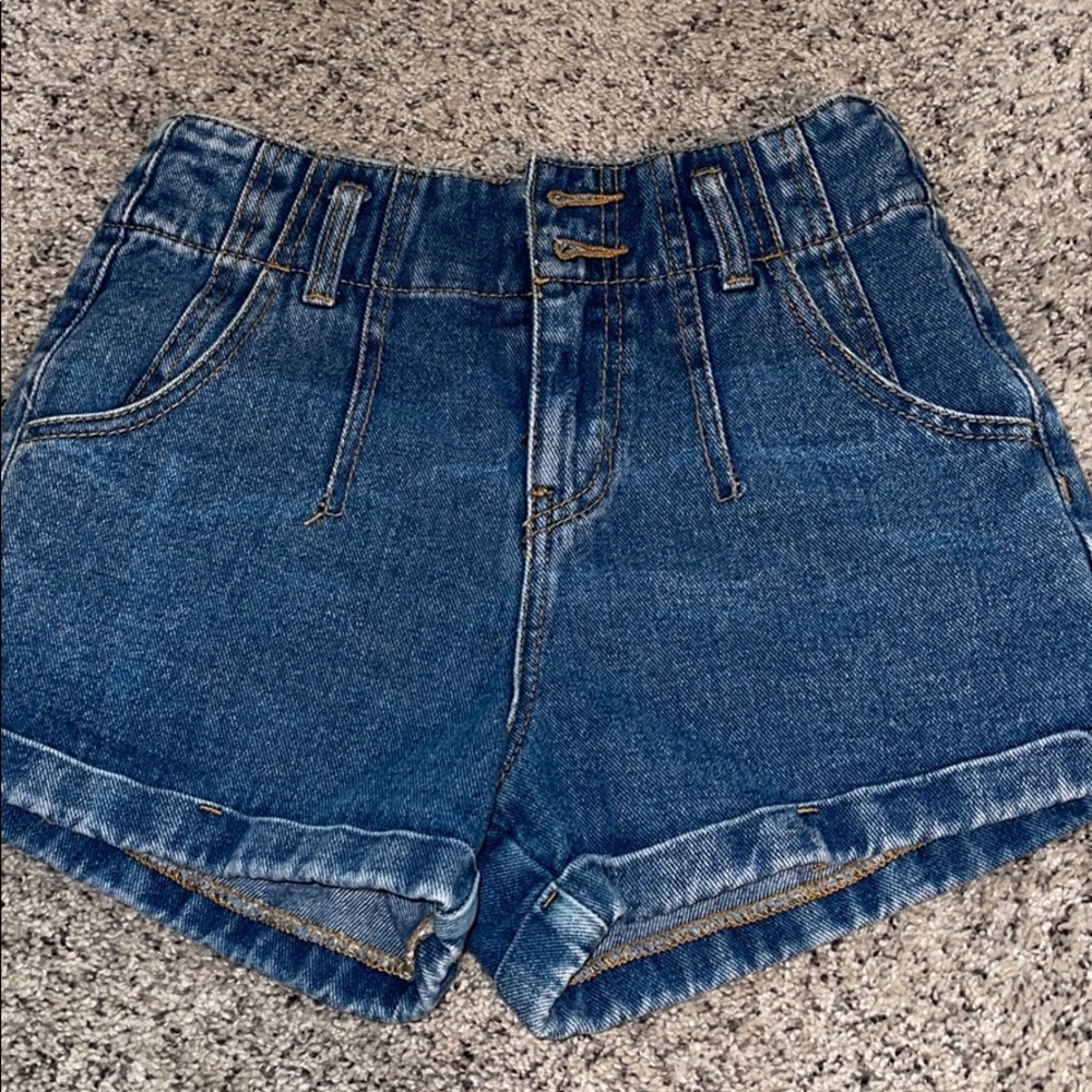 blue jean shorts